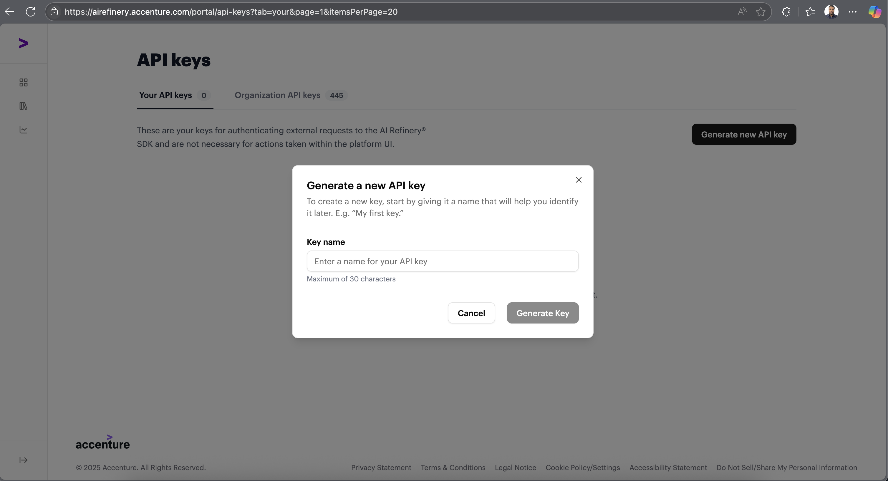 Generating API Keys