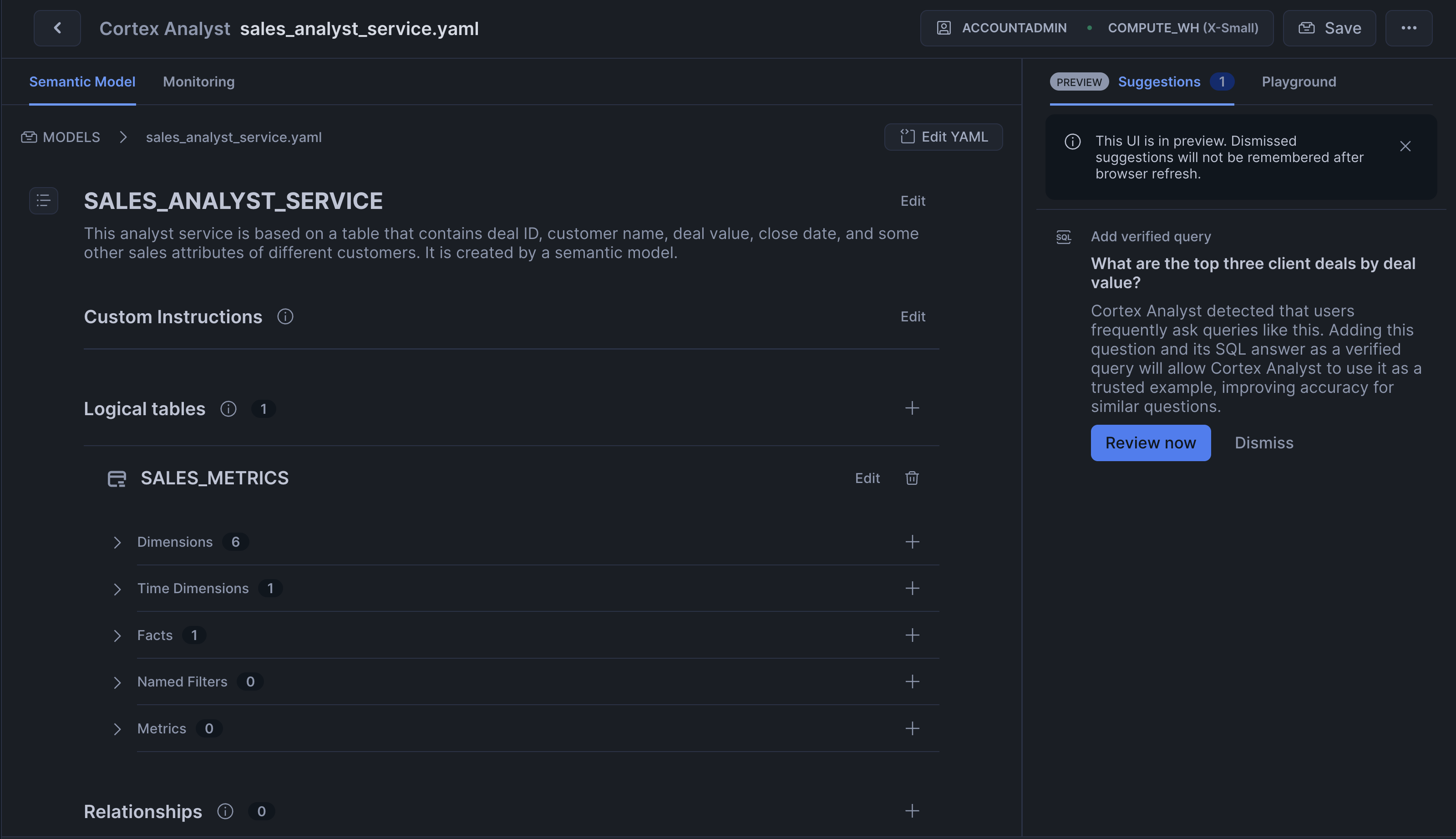 Created Analyst Service